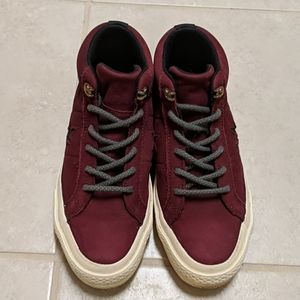 Converse mid top suede sneakers